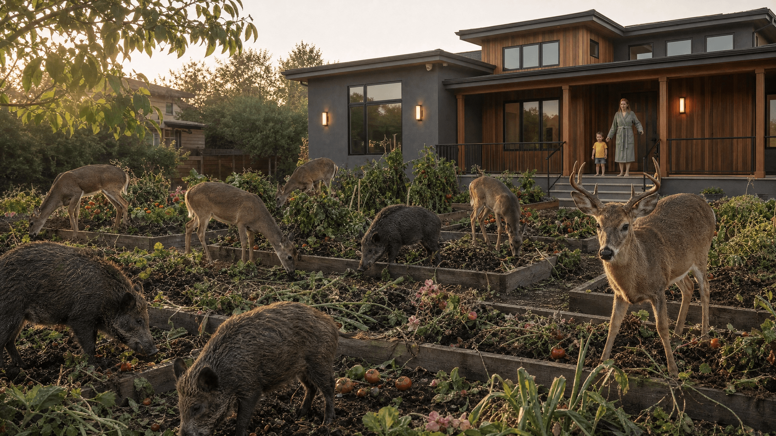 The garden overrun before Flox Home